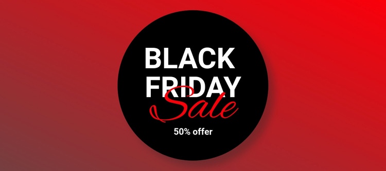 Black friday clothing sale Elementor Template Alternative