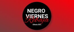 Venta De Ropa De Viernes Negro Plantilla Responsiva Html5