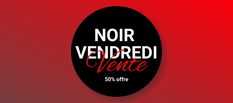 Vente de vêtements Black Friday Conception de site Web