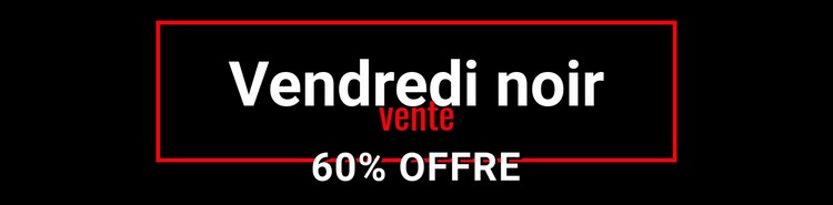 Vente folle du vendredi noir Créateur de site Web HTML