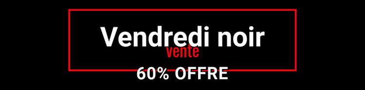 Vente folle du vendredi noir Thème WordPress