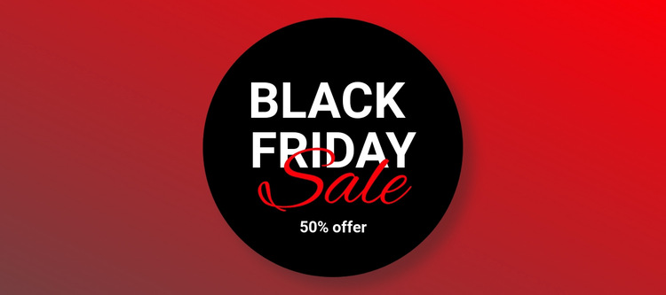 Black friday clothing sale HTML5 Template