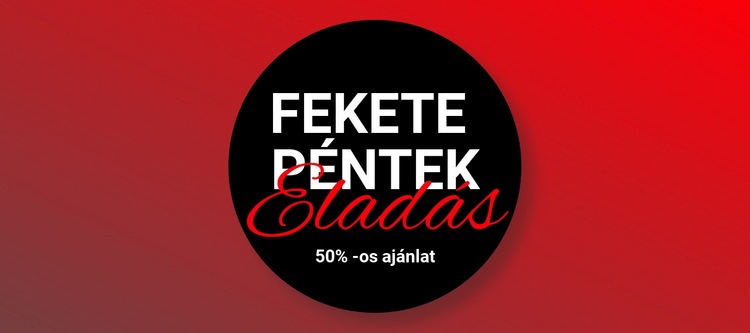 Fekete pénteki ruhaakció CSS sablon