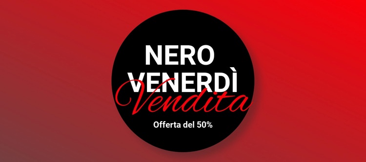 Vendita abbigliamento venerdì nero Progettazione di siti web