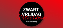 Zwarte Vrijdag Kledingverkoop - HTML-Paginasjabloon