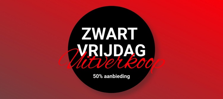 Zwarte vrijdag kledingverkoop Website Builder-sjablonen