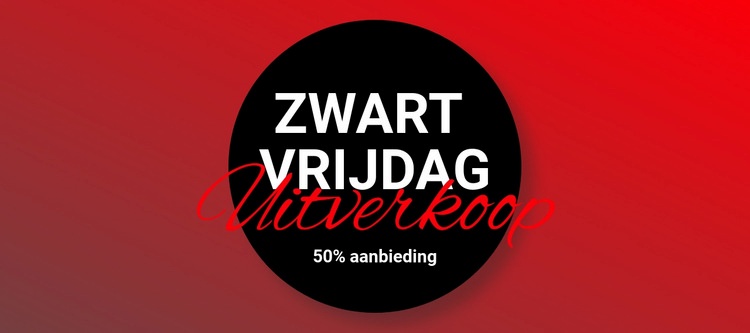 Zwarte vrijdag kledingverkoop Website ontwerp