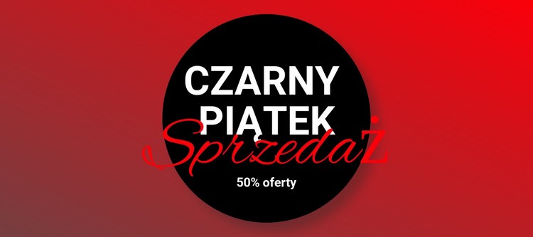 Wyprzedaż odzieży w Czarny piątek Makieta strony internetowej