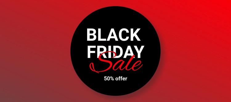 Black Friday kläder försäljning Html webbplatsbyggare
