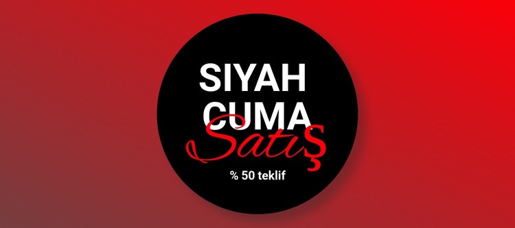 Siyah Cuma giyim indirimi Html Web Sitesi Oluşturucu