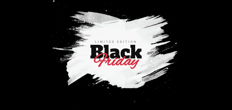 Black friday sale banner One Page Template