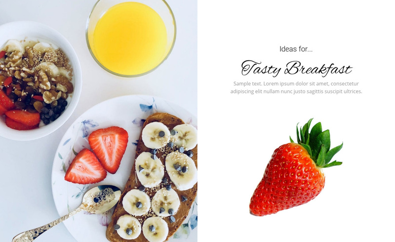 Yummy breakfast time Web Page Design