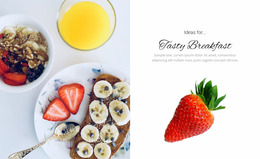 Yummy Breakfast Time - Website Mockup Inspiration