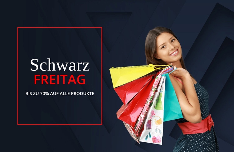 Fantastische Angebote für schwarzen Freitag Landing Page