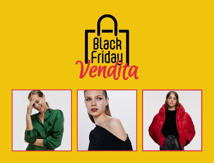 Proposta del venerdì nero Mockup del sito web