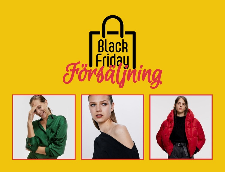 Black Friday -förslag CSS -mall