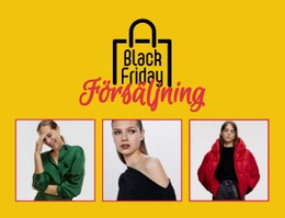 Black Friday -Förslag - Enkel Webbplatsmall