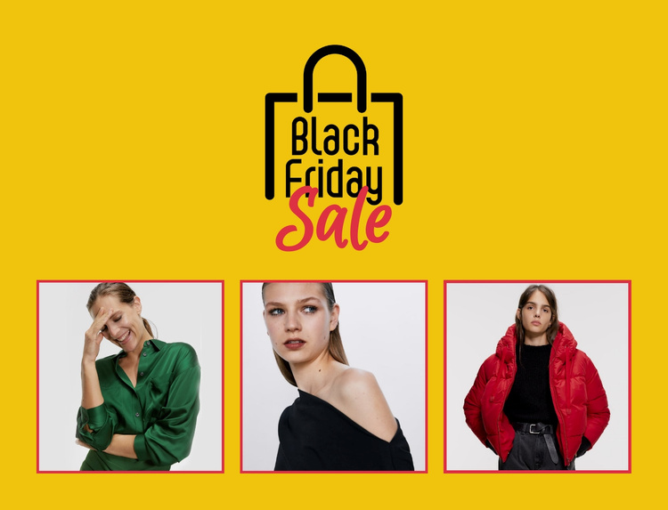 Black friday proposition Website Template