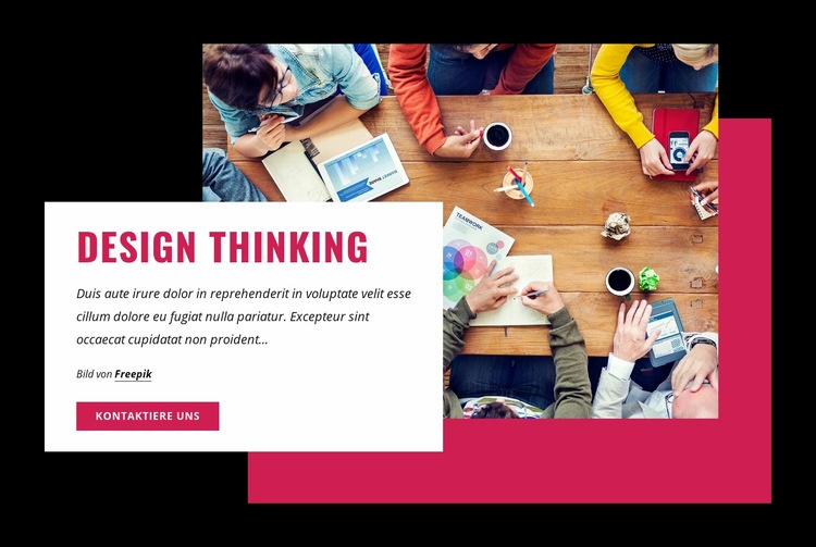 Design Thinking-Kurse Eine Seitenvorlage