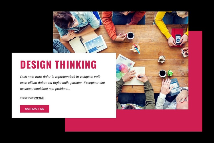 Design thinking courses Elementor Template Alternative