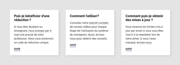 Réponses aux questions principales Modèle HTML