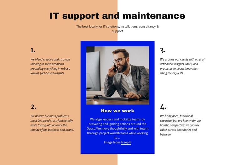 It support Homepage Design