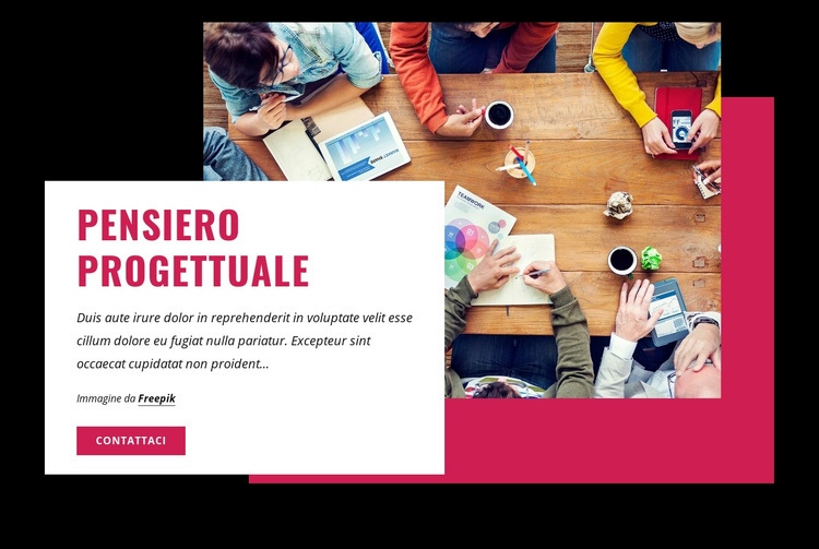 Corsi di pensiero progettuale Mockup del sito web