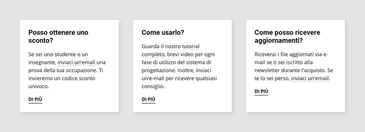 Risposte alle domande principali Un modello di pagina