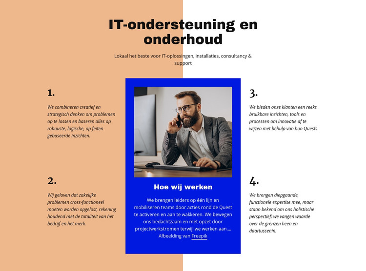 IT ondersteuning HTML-sjabloon