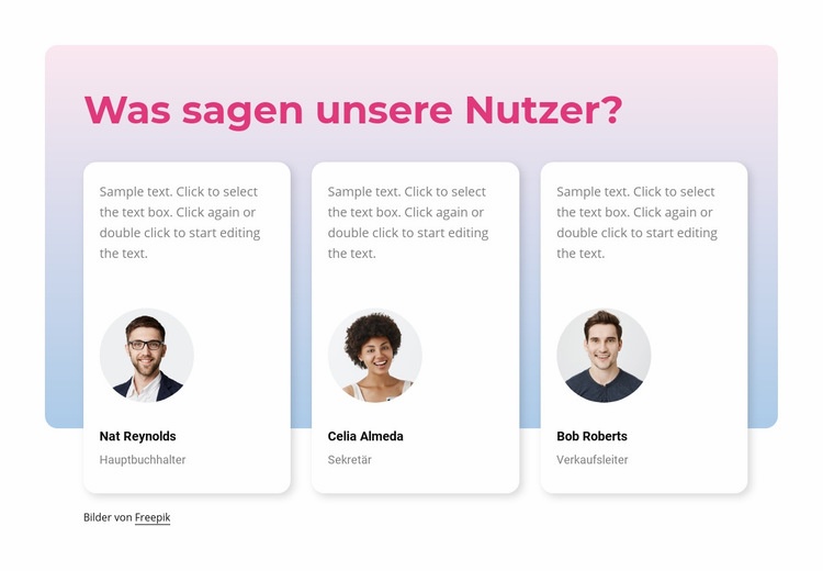 Was unsere Nutzer sagen Website Builder-Vorlagen