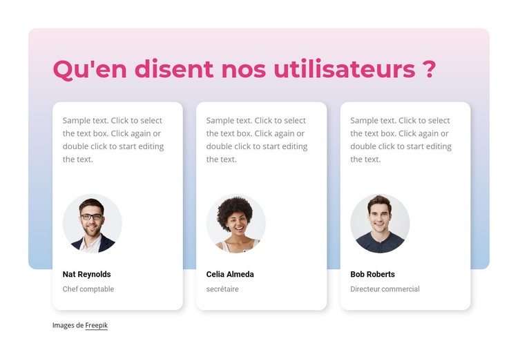 Ce que disent nos utilisateurs Modèles de constructeur de sites Web