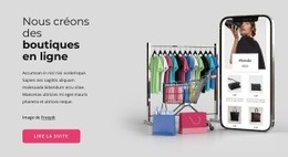 Nous Créons Des Boutiques En Ligne - Maquette De Site Web Moderne