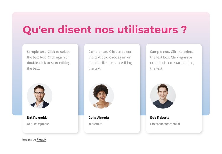 Ce que disent nos utilisateurs Modèle CSS