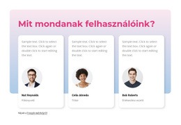 Mit Mondanak Felhasználóink - HTML-Sablon Letöltése