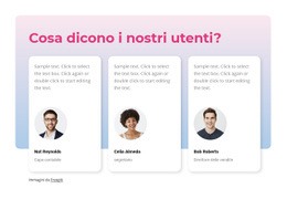 Modello HTML5 Multiuso Per Cosa Dicono I Nostri Utenti
