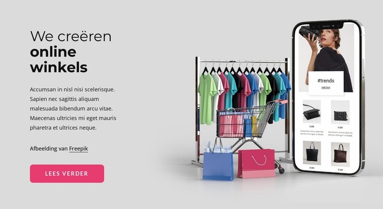 Wij creëren online winkels Joomla-sjabloon