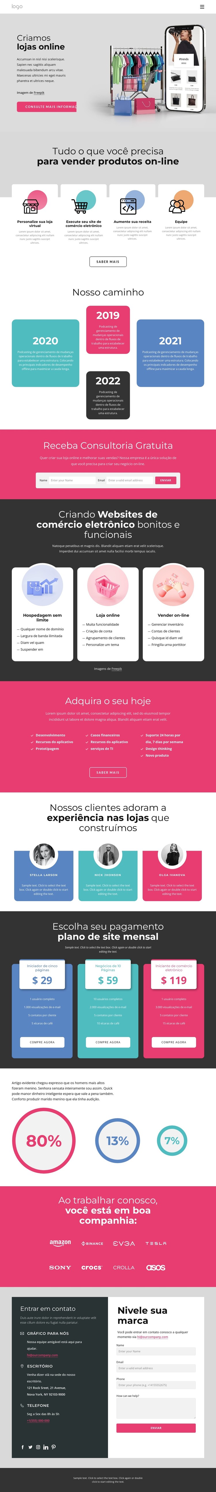 Construímos lojas Template CSS