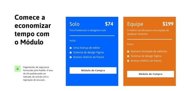 Comece a economizar tempo Modelo HTML5