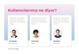 Kullanıcılarımız Ne Diyor Tasarım Şablonu