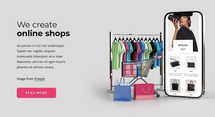 We create online shops Webflow Template Alternative