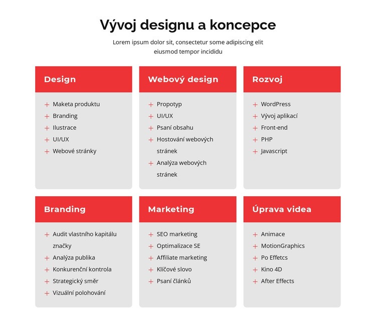 Branding a web design Šablona webové stránky