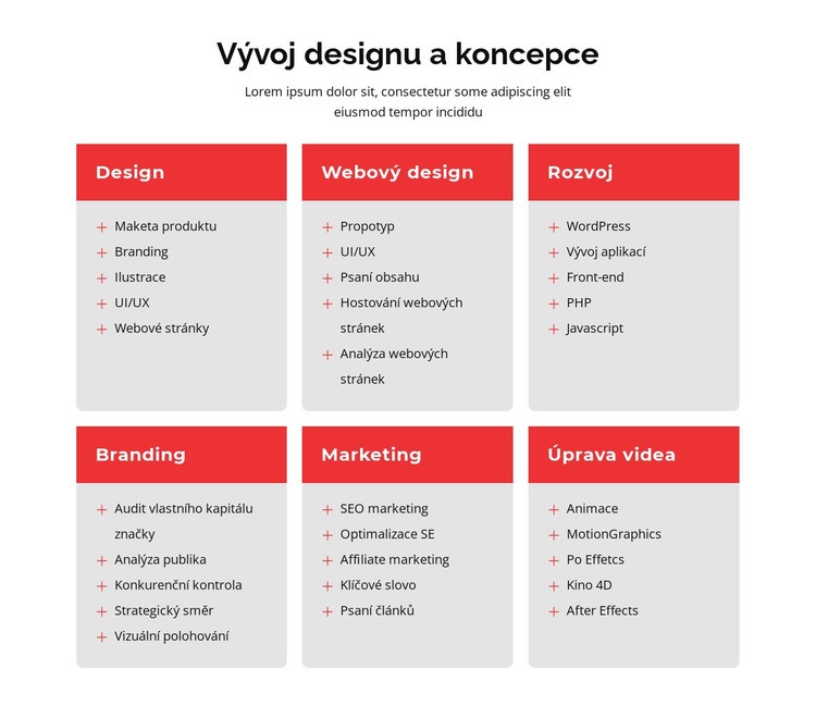 Branding a web design Webový design