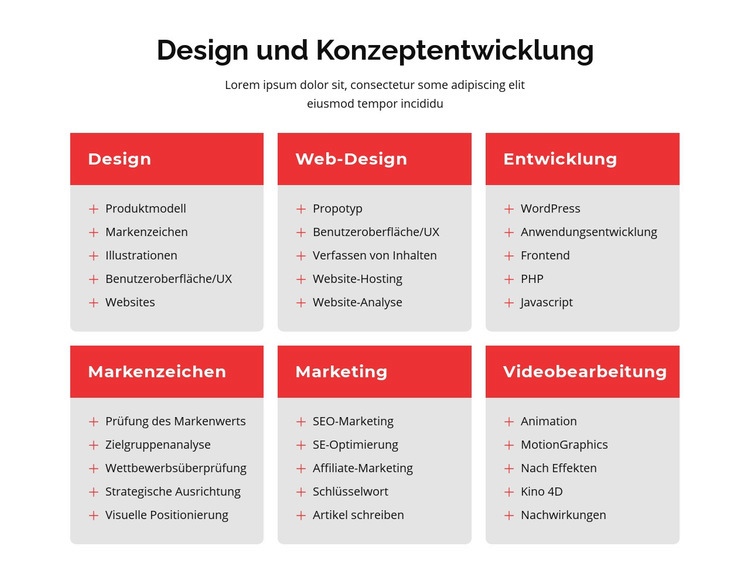 Branding und Webdesign HTML5-Vorlage