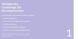 Große Liste - Großartige Zielseite