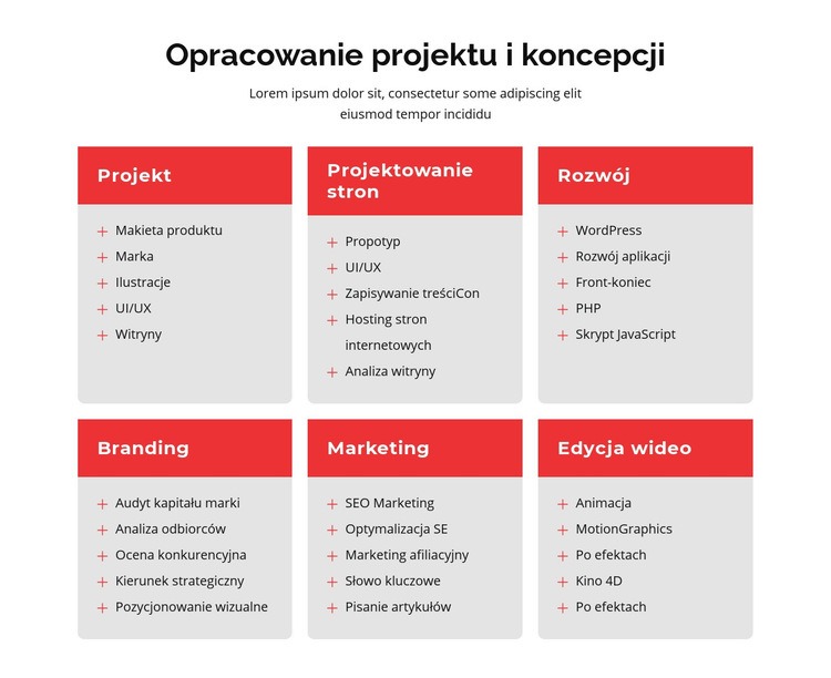 Branding i projektowanie stron internetowych Makieta strony internetowej