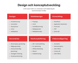 Varumärke Och Webbdesign - Mall För En Sida