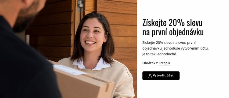 Vaše první objednávka Šablona HTML