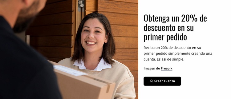 Tu primer pedido Plantillas de creación de sitios web