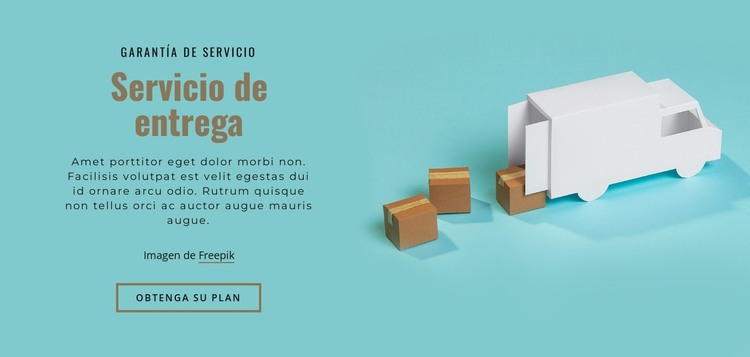 Nuestros servicios de entrega Plantilla HTML