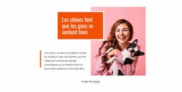 Modèle Web Réactif Pour Les Chiens Font Que Les Gens Se Sentent Bien